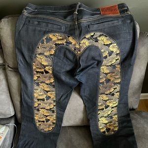 Evisu 34x34 Jeans (Gold Embroidered)